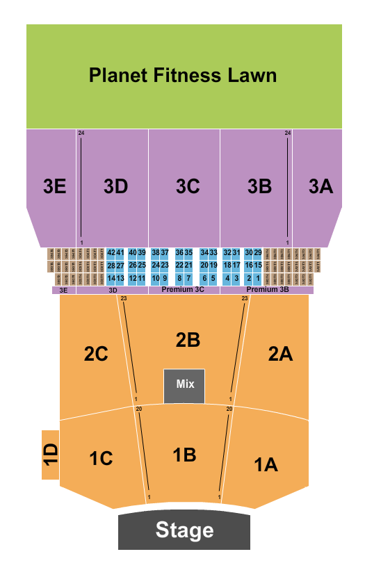 BankNH Pavilion Jelly Roll Seating Chart